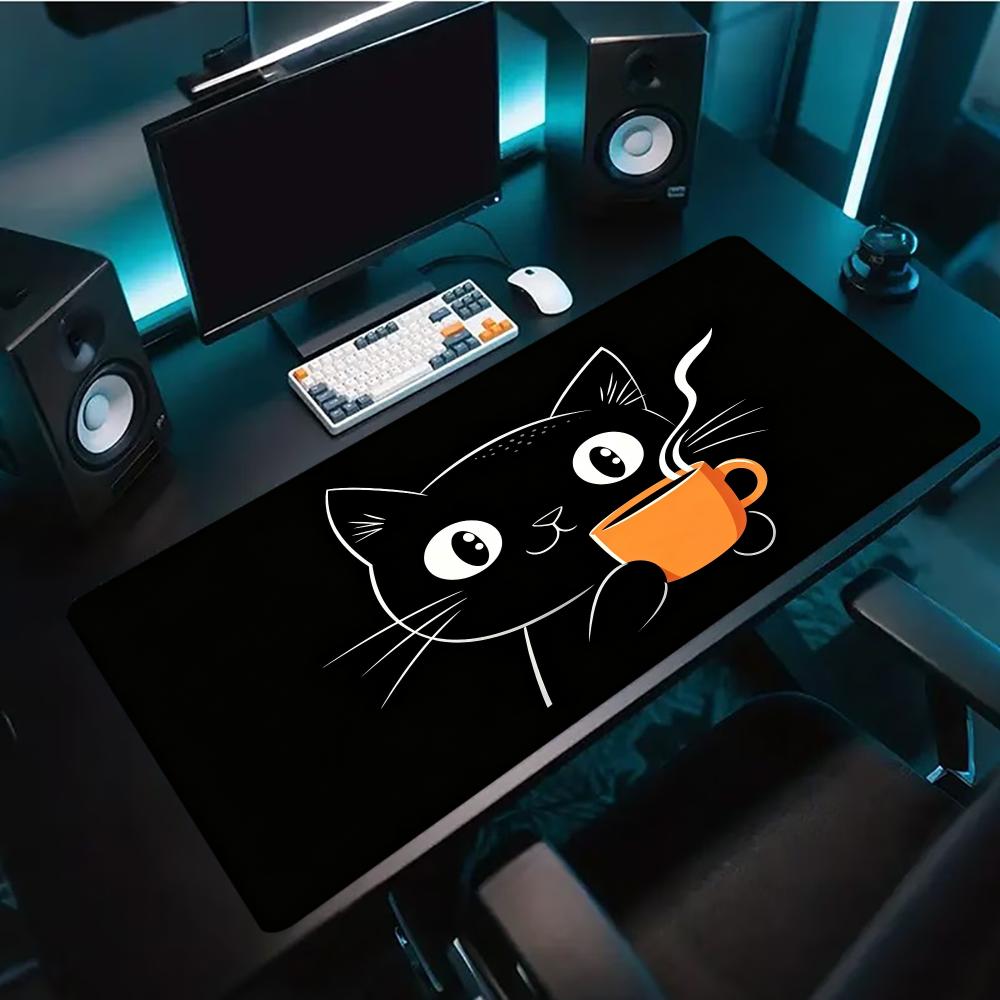 Desk Setup Pc And Laptop - لوحة ماوس كبيرة للألعاب بتصميم قطة