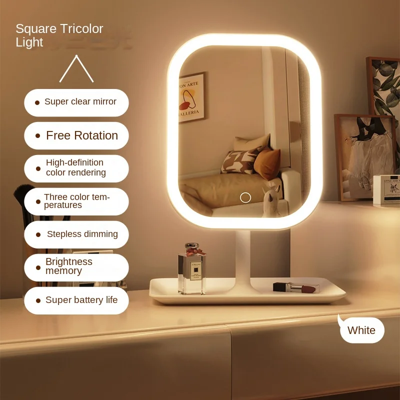 Desk Setup Lamp - مرآة تجميل LED حديثة للمكتب، مرآة