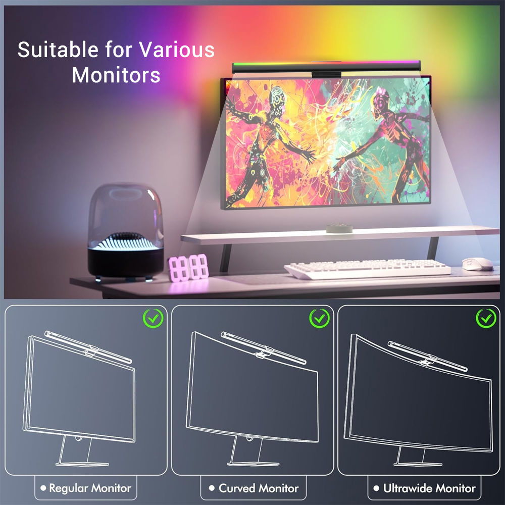 شريط إضاءة واي فاي للشاشة، مصب - مراجعة Setup Desk Monitor وسعره