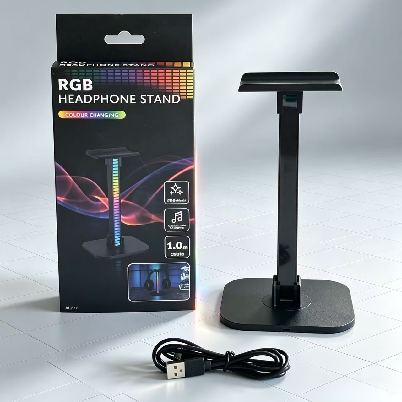 حامل سماعات ألعاب USB مع إضاءة - مراجعة Desk Setup Lamp وسعره