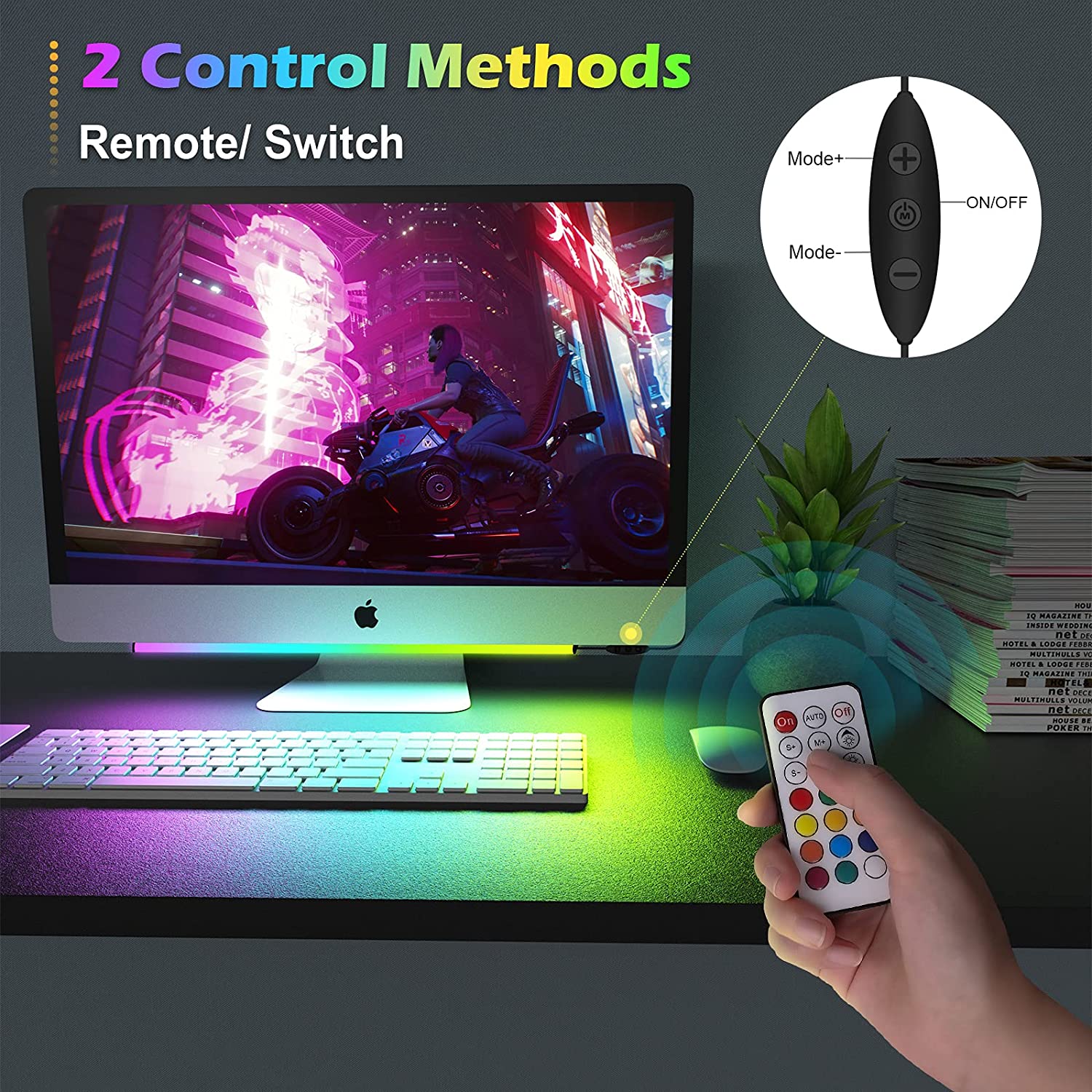 شريط إضاءة تحت الشاشة RGB Drea - مراجعة Setup Desk Monitor وسعره